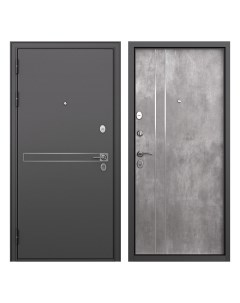 Дверь входная Раин левая букле графит бетон 860х2050 мм Mastino