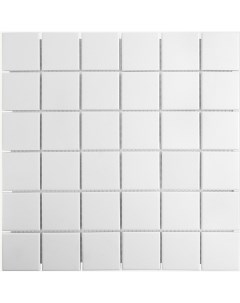 Мозаика белая керамическая 306х306х6 мм матовая antislip Starmosaic