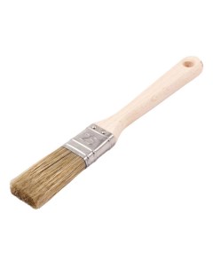 Кисть плоская смешанная щетина деревянная ручка Wood 25х12 мм для всех типов ЛКМ на любой основе Wenzo