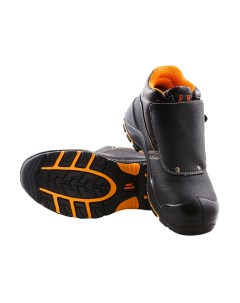 Ботинки рабочие для сварщика кожаные с защитным композитным носком размер 46 черные Perfect Protecti Mistral