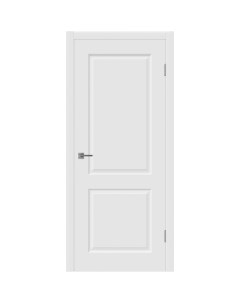 Дверь межкомнатная Мона 700х2000 мм эмаль белая глухая с замком и петлями Vfd