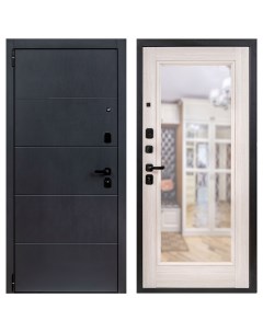 Дверь входная Porta R 3 левая графит бьянко вералинг с зеркалом 880х2050 мм Portika