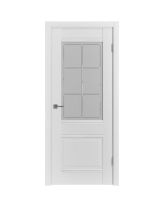 Дверь межкомнатная Классик Нова 2 700х2000 мм ПВХ эмалит белая со стеклом с замком и петлями Vfd