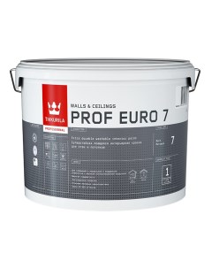 Краска моющаяся Prof Euro 7 база С бесцветная 9 л Tikkurila