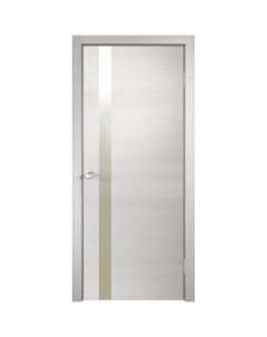 Дверь межкомнатная Techno Z 900х2000 мм ПВХ дуб белый со стеклом Velldoris