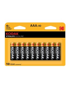 Батарейка Xtralife Б0014331 ААА мизинчиковая LR03 1 5 В 10 шт Kodak