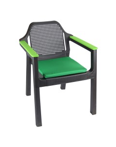 Кресло Easy Comfort color темно коричневое зеленое 660х610х790 мм Р6031 Adriano