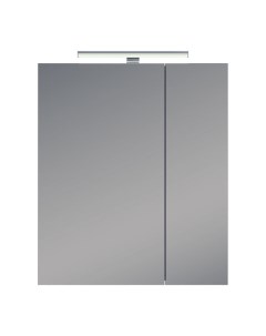 Зеркальный шкаф Plaza 600х700х150 мм с подсветкой белый Vigo