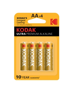Батарейка Ultra Digital АА пальчиковая LR6 1,5 В (4 шт.) (Б0005248) Kodak