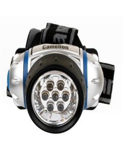 Фонарь налобный светодиодный 7 LED на батарейках AAA пластик 3 режима LED5310 7F3 Camelion