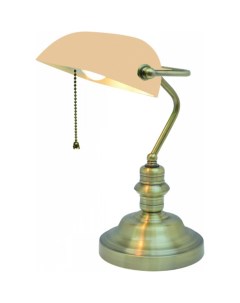 Лампа настольная E27 60 Вт Banker A2493LT 1AB Arte lamp