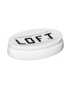 Мыльница для ванной Loft настольная керамика белая FOR LT036 Fora