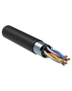 Интернет кабель витая пара F UTP 4PR CAT5e 4х2х0 45 мм экранированный LDPE Generica