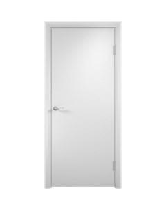Дверь межкомнатная 720х2036 мм финишпленка белая глухая с притвором с замком Verda дпг