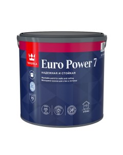 Краска моющаяся Euro Power 7 база С бесцветная 2 7 л Tikkurila