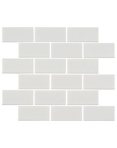 Мозаика Brick White Glossy белая керамическая 294х288х4 5 мм глянцевая Starmosaic