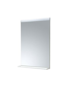 Зеркало с подсветкой с полкой 85х60 см в раме белой Рене Aquaton