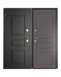 Дверь входная с терморазрывом Норд левая букле графит нубук графит 880х2050 мм Промет
