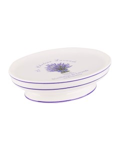 Мыльница для ванной Lavender настольная керамика белая фиолетовая 880 14 Verran
