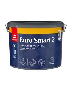 Краска интерьерная Euro Smart 2 база А белая 9 л Tikkurila