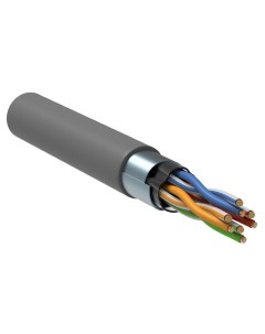 Интернет кабель витая пара F UTP 4PR CAT5e 4х2х0 45 мм экранированный PVC Generica