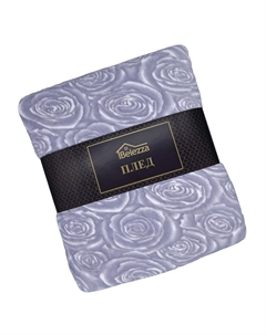 Плед 180х200 см Розарий микрофибра фиолетовый Belezza