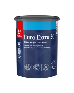 Краска моющаяся Euro Extra 20 база С бесцветная 0 9 л Tikkurila