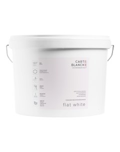 Краска для потолка Flat White база А белая 9 л Carte blanche