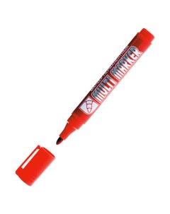 Маркер перманентный Multi Marker красный грифель 3 мм Crown