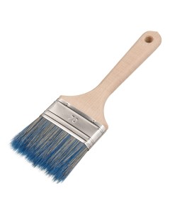 Кисть плоская смешанная щетина деревянная ручка Wood 70х14 мм для красок на водной основе Wenzo
