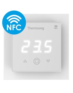 Терморегулятор электронный сенсорный для теплого пола TI 700 NFC белый с поддержкой NFC Thermoreg