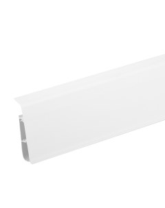 Плинтус ПВХ напольный Система 80 мм белый 2200 мм со съемной панелью Ideal
