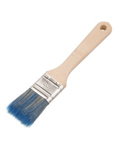 Кисть плоская смешанная щетина деревянная ручка Wood 35х12 мм для красок на водной основе Wenzo