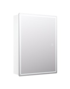 Зеркальный шкаф Geometry 600х800х195 мм с сенсорной подсветкой белый Vigo