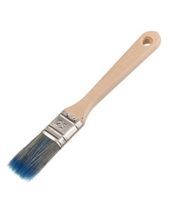 Кисть плоская смешанная щетина деревянная ручка Wood 25х12 мм для красок на водной основе Wenzo