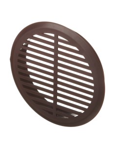 Решетка вентиляционная пластиковая переточная круглая d50 мм с фланцем d45 мм коричневая 4 шт Era