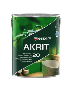 Краска моющаяся Akrit 20 база TR бесцветная 2 7 л Eskaro