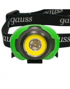 Фонарь налобный GF303 светодиодный 2 LED 4 Вт на батарейках AAA пластик 3 режима Gauss