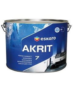 Краска моющаяся Akrit 7 база А белая 9 5 л Eskaro