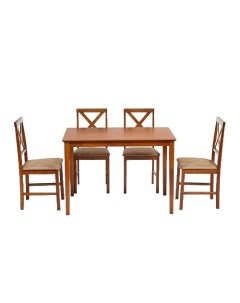 Обеденная группа эспрессо стол и 4 стула Hudson Dining Set 13831 Tetchair
