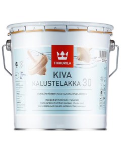 Лак акрилатный Kiva 30 основа EP бесцветный 2 7 л полуматовый Tikkurila