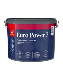 Краска моющаяся Euro Power 7 база С бесцветная 9 л Tikkurila