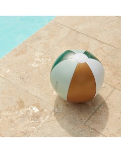 Детский надувной пляжный мяч мульти микс с пыльно мятным в полоску 40 см Liewood