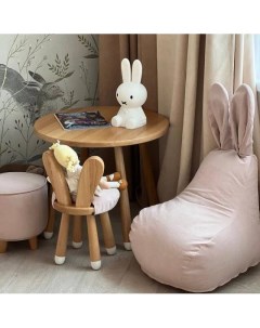 Стульчик Зайчик розовый с белыми пяточками Loona soft furniture