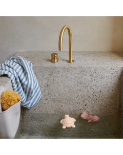 Набор игрушек для ванной Кит и черепаха 2 шт темно розовый микс с бежевым Liewood