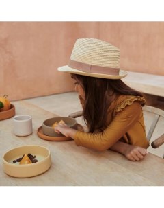 Детская соломенная шляпа Doro feodora бежевый микс с пыльно розовым Liewood