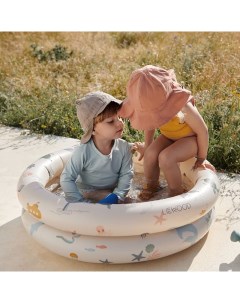 Детский надувной бассейн Leonore Персики песочный маленький Liewood