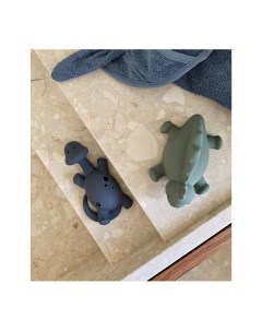 Набор игрушек для ванной Динозавры темно зеленый и синий Liewood