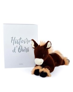 Мягкая игрушка Лошадь Alezan коричневая 35 см Histoire d'ours