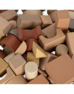 Набор деревянных кубиков в мешочке 72 шт мульти Konges slojd